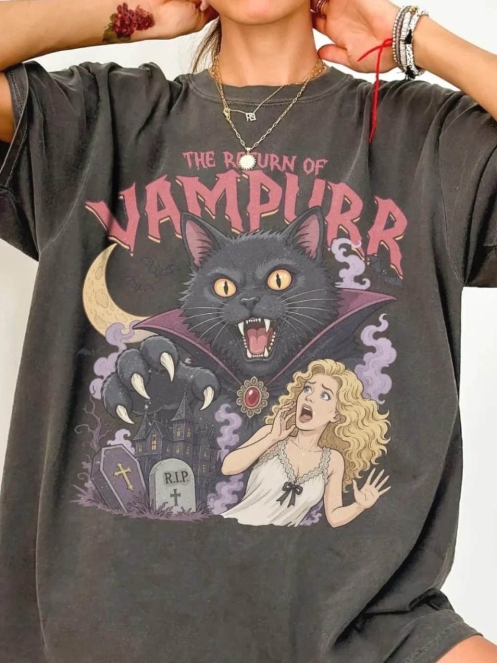 Comfort Colors Pepper Vampurr Graphic Short Sleeve Tee